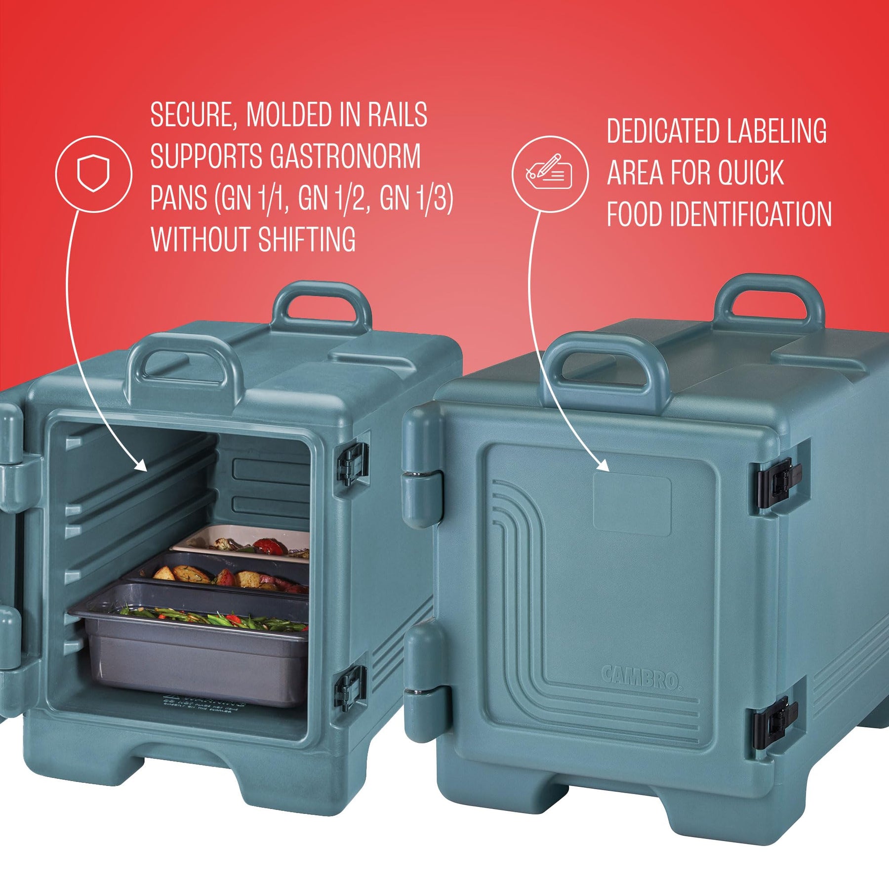 Cambro Insulated Food Pan Carrier - Hotbox for Catering & Transport - UPC300 Series (Slate Blue) view 5