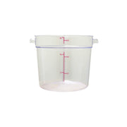 Thunder Group 6 quart round food storage container, polycarbonate, clear, comes in each
