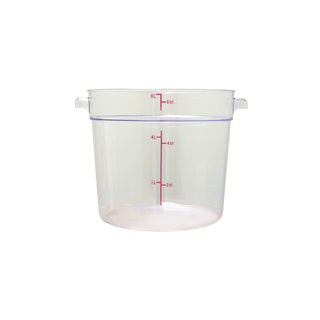 Thunder Group 6 quart round food storage container, polycarbonate, clear, comes in each