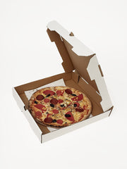 The Online Liquidator 16 inches Pizza Box Bundle of 50 - Premium Plain White Corrugated Cardboard Take Out Delivery Container view 2