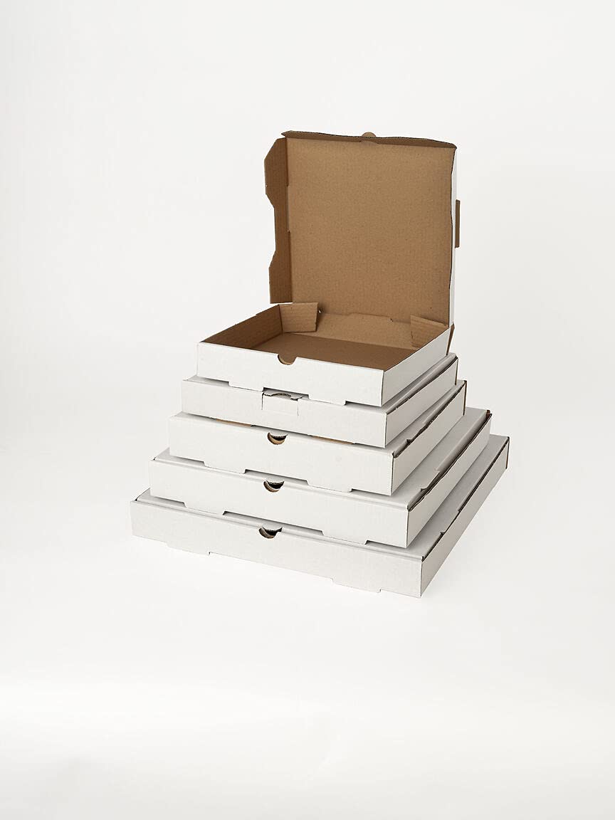 The Online Liquidator 16 inches Pizza Box Bundle of 50 - Premium Plain White Corrugated Cardboard Take Out Delivery Container view 7