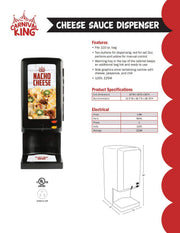 Wallace Flynn Carnival King CD225 Peristaltic Cheese Sauce Dispenser - 120V, 225W, Black view 8