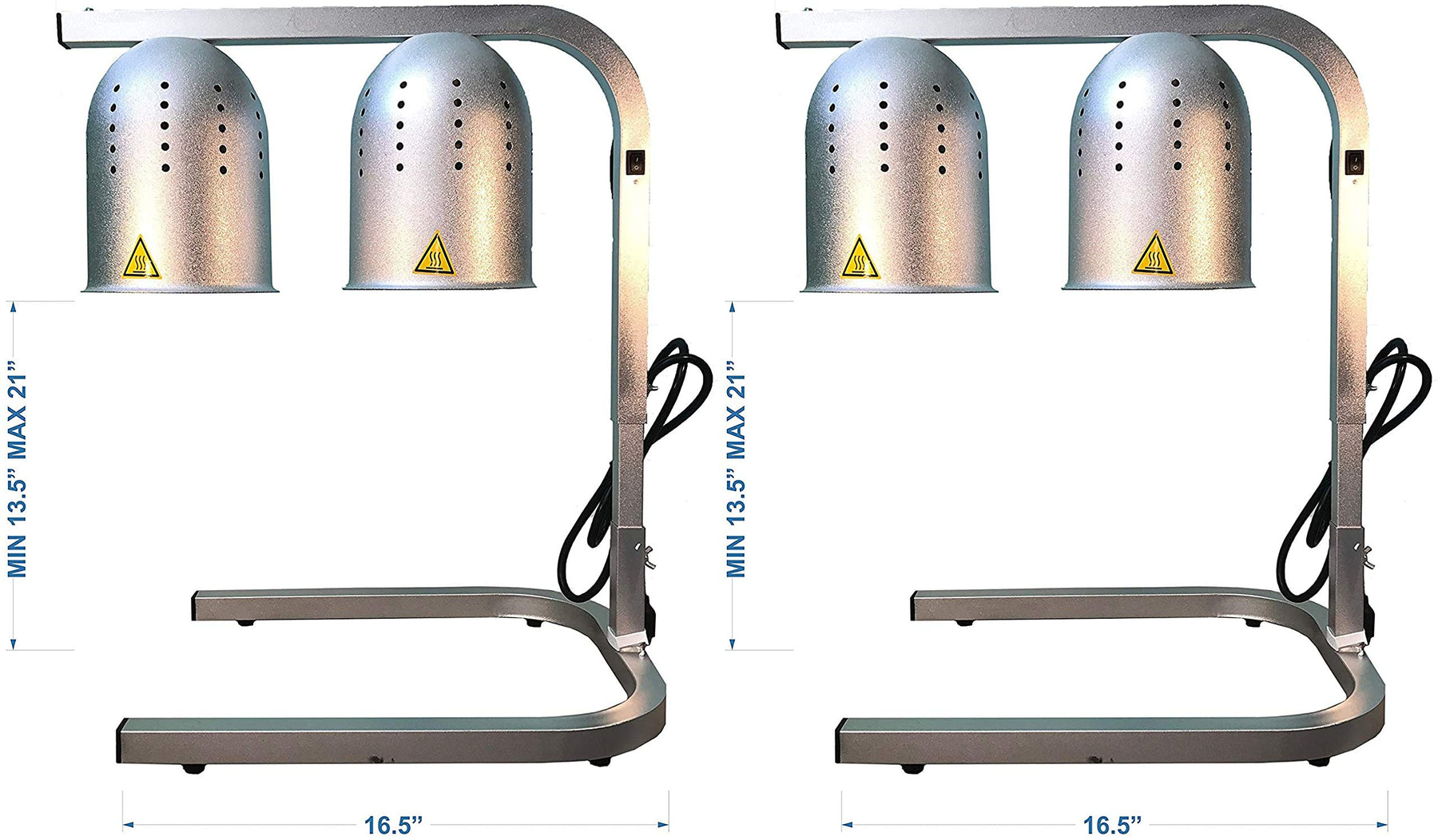 Avantco Commercial Portable W62 Heat Lamp Food Warmer 2-Bulb Free-Standing (2)