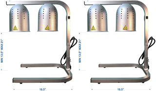 Avantco Commercial Portable W62 Heat Lamp Food Warmer 2-Bulb Free-Standing (2)
