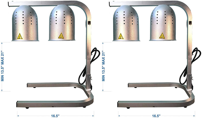 Avantco Commercial Portable W62 Heat Lamp Food Warmer 2-Bulb Free-Standing (2)