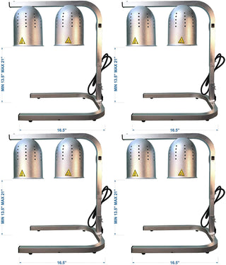 Avantco Commercial Portable W62 Heat Lamp Food Warmer 2-Bulb Free-Standing (4)