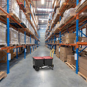 Harper Trucks PJDY2223AKD 400 Pound Capacity Glass Filled Nylon Frame Dual Convertible Cart and Dolly with 8 Inch Pneumatic Wheels, Black (2 Pack) view 4