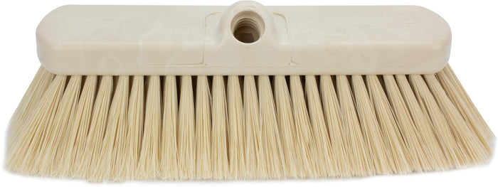 SPARTA 41278EC25 Flo-Thru Plastic Wall Scrub Brush, Equipment Brush with Soft Nylex Bristles for Industrial Kitchens, Hospitals, Commercial Cleaning, 4 Inches, Tan, (Pack of 12)