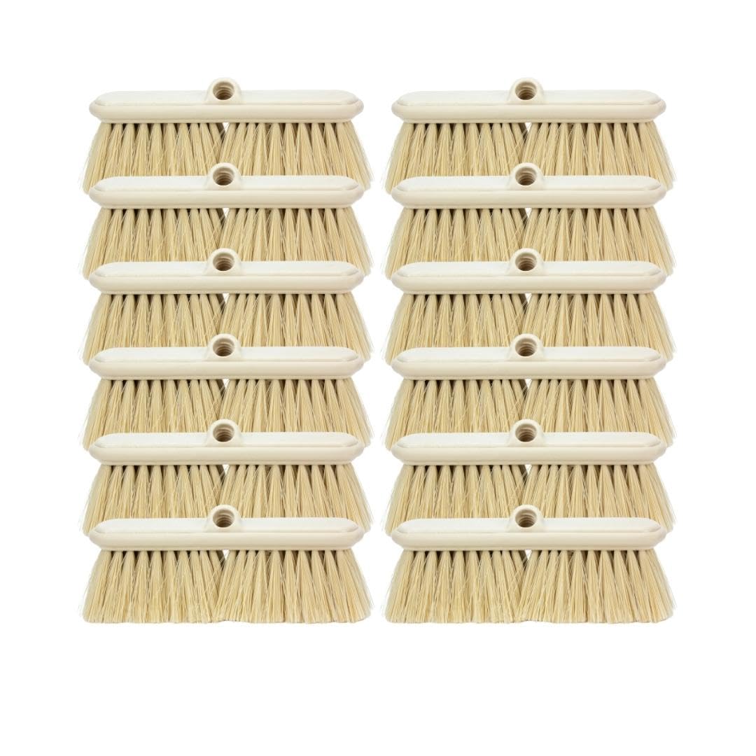 SPARTA 41278EC25 Flo-Thru Plastic Wall Scrub Brush, Equipment Brush with Soft Nylex Bristles for Industrial Kitchens, Hospitals, Commercial Cleaning, 4 Inches, Tan, (Pack of 12) view 4