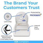 Koala Kare KB301-05 Vertical Surface Mounted Baby Changing Table - Foldable Plastic Diaper Changing Station (White Granite) view 5