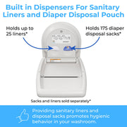 Koala Kare KB301-05 Vertical Surface Mounted Baby Changing Table - Foldable Plastic Diaper Changing Station (White Granite) view 6