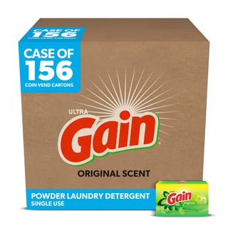 Gain Laundry Detergent Powder Vending Machine Cartons, Original (156 pack)