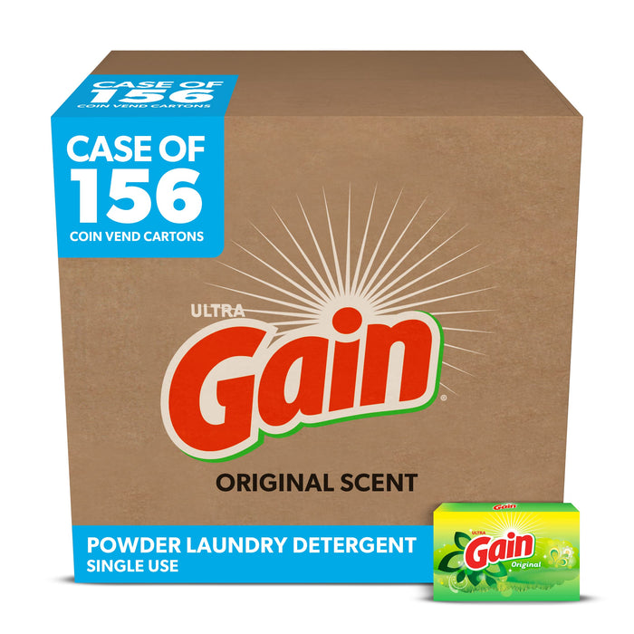 Gain Laundry Detergent Powder Vending Machine Cartons, Original (156 pack)