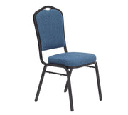 National Public Seating NPS 9300 Series Deluxe Fabric Upholstered Stack Chair, Natural Blue/Black Sandtex, 20 Pack (9374-BT/20)