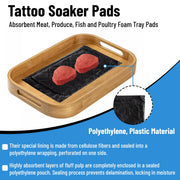 TD40, 4x7-Inch 40 Grams Tattoo Soaker Pads, Absorbent Meat, Produce, Fish and Poultry Foam Tray Pads (2000, Black) view 5