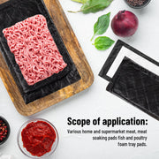 TD40, 4x7-Inch 40 Grams Tattoo Soaker Pads, Absorbent Meat, Produce, Fish and Poultry Foam Tray Pads (2000, Black) view 6