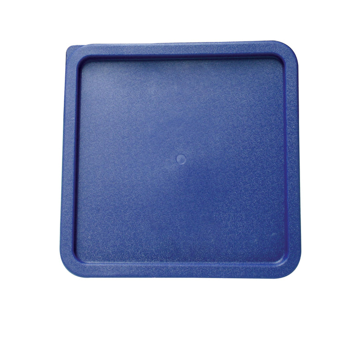 Thunder Group PLSFT121822C Food Storage Container Cover, Square, snap-on, Non-Slip Texture, Plastic, Blue, NSF (for 12, 18 & 22 Quart containers), Pack of 6