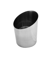 Thunder Group SLFFC005 French Fry Cup, 14 oz., 3-3/8" x 4-1/2"H, Angled, Stainless Steel Mirror Finish, Pack of 12