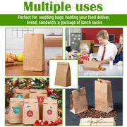 500 Kraft Brown Paper Bags, 6 LB, Small Paper Bags, Gift Bags, Lunch Bags, Grocery Bags, Craft Bags view 4