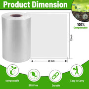 [4 Rolls] 12" X 20" Plastic Produce Bags on a Roll, Bread and Grocery Clear Bag, 350 Bags Per Roll view 2