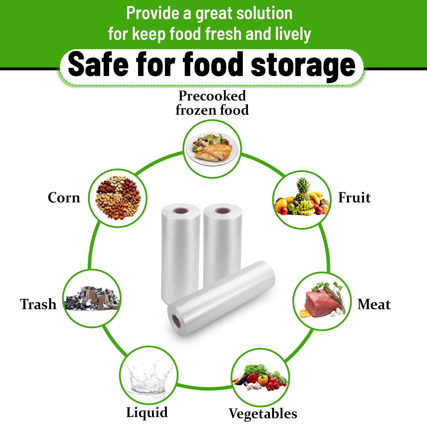 [4 Rolls] 12" X 20" Plastic Produce Bags on a Roll, Bread and Grocery Clear Bag, 350 Bags Per Roll view 3