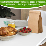 [500] 4 LB, Kraft Brown Lunch Paper Bags, Small Paper Bags, Gift Bags, Grocery Bags, Craft Bags, view 6