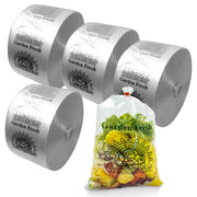 Retail Bags Direct Narrow Profile Produce Roll Bags With Extended Plastic Core - Garden Fresh - 15"X20" - 3300 Count - 4 Rolls - 8 Microns - Clear