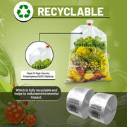 Retail Bags Direct Narrow Profile Produce Roll Bags With Extended Plastic Core - Garden Fresh - 15"X20" - 3300 Count - 4 Rolls - 8 Microns - Clear view 5