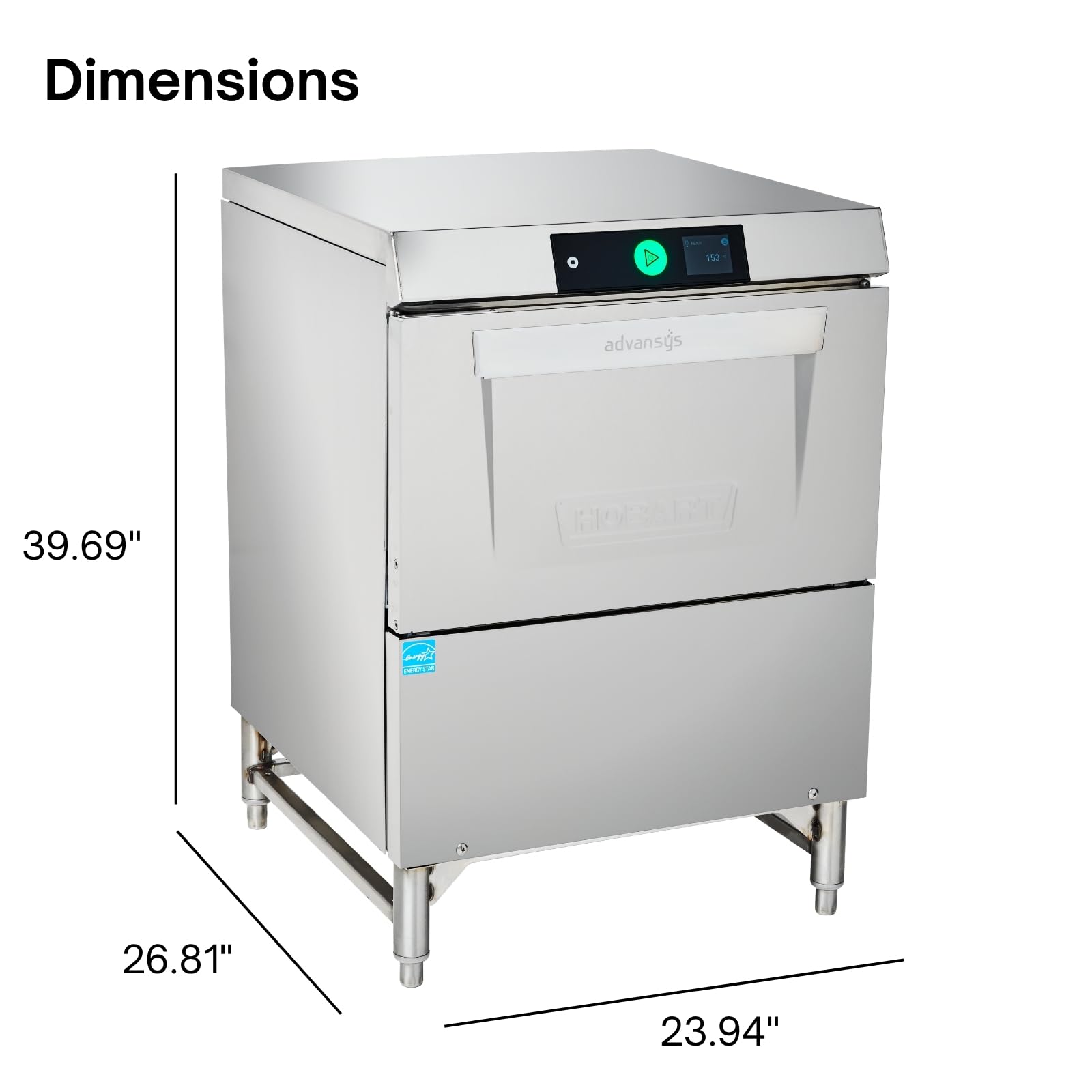 Commercial Undercounter Glass Dishwasher, LX Series by Hobart view 3