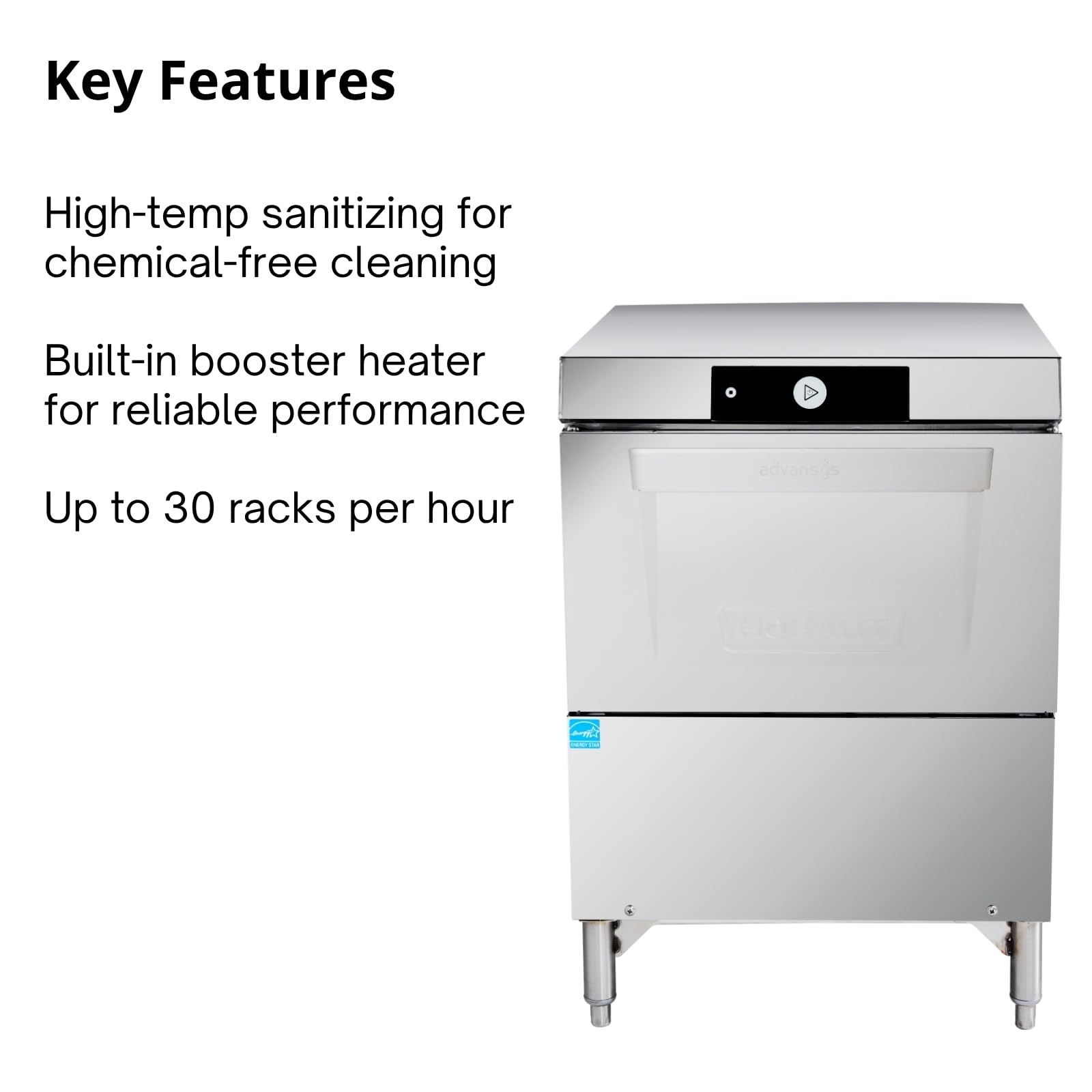 Commercial Undercounter Glass Dishwasher, LX Series by Hobart view 4
