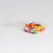 Inline Plastics Safe-T-Fresh TS4008 8 oz. Clear Tamper Evident Plastic Grab-and-Go Container with Hinged Lid | 300/Case view 3