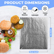 [1000 Pack] Insulated Foil Sandwich Wrap Sheets - 10 3/4" x 14" Durable, and Easy to Use for Sandwiches and Snacks, Catering and Food Service, view 2