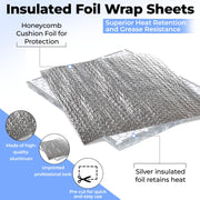 [1000 Pack] Insulated Foil Sandwich Wrap Sheets - 10 3/4" x 14" Durable, and Easy to Use for Sandwiches and Snacks, Catering and Food Service, view 3