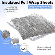 [500 Pack] Insulated Foil Sandwich Wrap Sheets - 18" x 18" Durable, and Easy to Use for Sandwiches and Snacks, Catering and Food Service, view 4