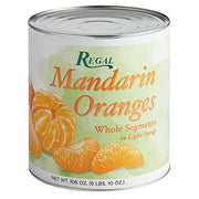 #10 Can Whole Mandarin Orange Segments in Light Syrup - 6/Case by tabe