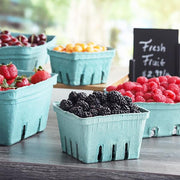 Molded Pulp Berry Basket, 1 Qt, Green, 250/Case view 2