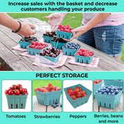 Molded Pulp Berry Basket, 1 Qt, Green, 250/Case view 5