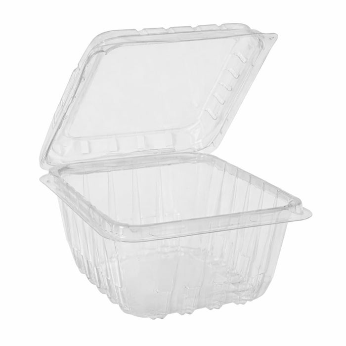 Glownary Clear Plastic Berry Container with Vents, 1 Pint Capacity, 516 per Case