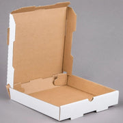 Glownary Plain White Pizza Box, Corrugated Cardboard, Customizable, 25-Count Bundle, 20 x 20 Inches