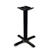 Glownary Cast Iron Table Base, 22W x 22L x 28H inches, Black, Standard Height, Cross Base