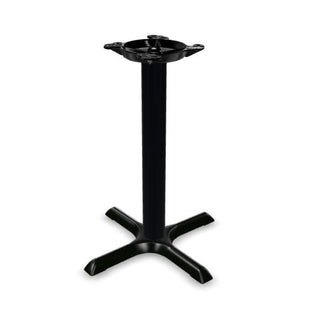Glownary Cast Iron Table Base, 22W x 22L x 28H inches, Black, Standard Height, Cross Base