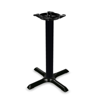 Glownary Cast Iron Table Base, 22W x 22L x 28H inches, Black, Standard Height, Cross Base