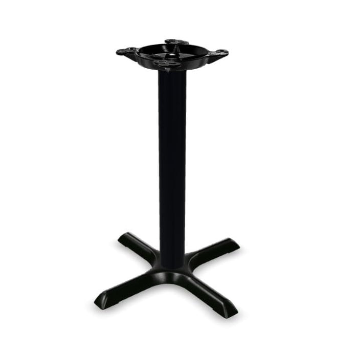 Glownary Cast Iron Table Base, 22W x 22L x 28H inches, Black, Standard Height, Cross Base
