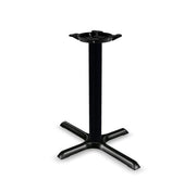 Glownary Cast Iron Table Base, 22 x 30 Inch Cross Base, 28 Inch Height, Black Powder-Coated