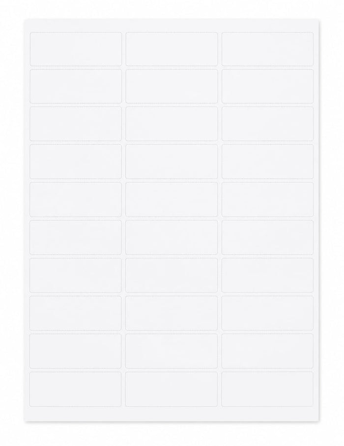 Glownary Label Inserts, White Paper, 3 x 1.25 Inch, 400 Pack, Letter Size Compatible, Made in America, Perforated for Office, Warehouse, Retail
