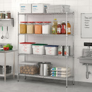 Glownary Chrome Wire Shelving Unit, 4-Tier NSF Commercial Storage Rack, Silver Steel, 30x72x86 Inches, 1800 lb Capacity view 2