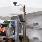 Glownary CANRK72SS Mobile Aluminum Can Rack with Stainless Steel Top, 72#10 Cans Capacity, NSF Listed, 35x25x42 Inch, Mounted Can Opener Base view 3