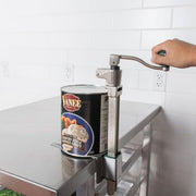 Glownary CANRK72SS Mobile Aluminum Can Rack with Stainless Steel Top, 72#10 Cans Capacity, NSF Listed, 35x25x42 Inch, Mounted Can Opener Base view 4