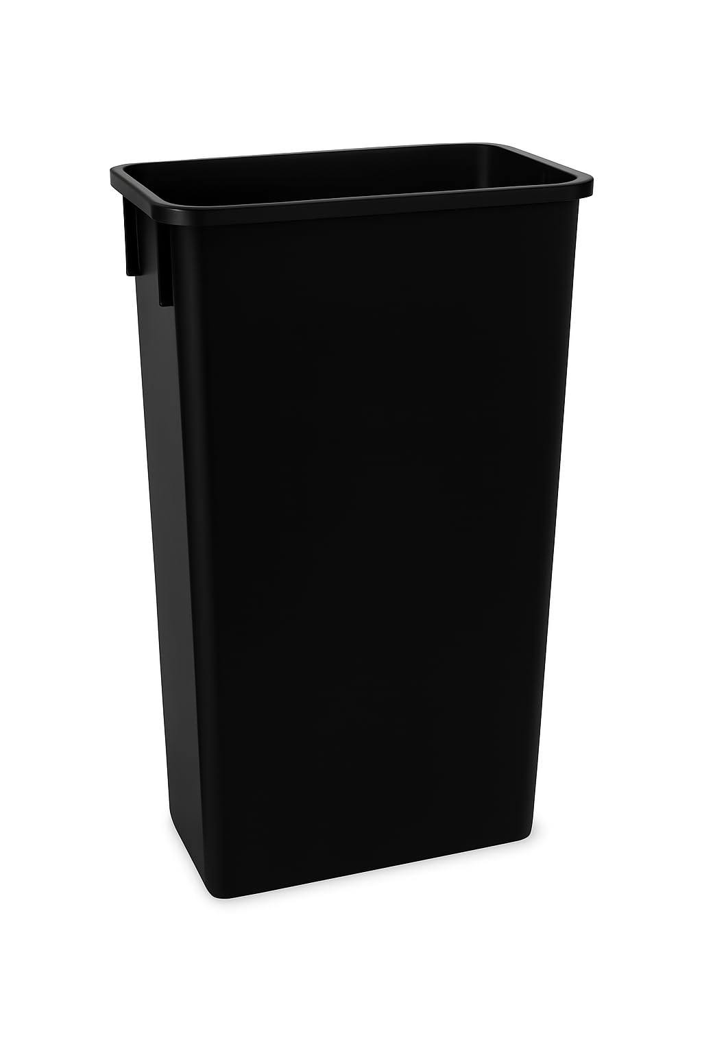 Glownary Slim Rectangular Trash Can, 23 Gallon, Black, Heavy-Duty Plastic, Indoor, 20W x 11D x 29.6H inches