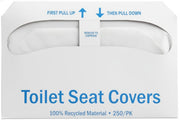 Half Fold Paper Toilet Seat Covers, 16.5 x 14.2 Inches, 5000 per Case, White